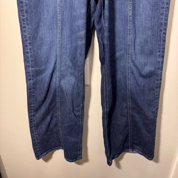 American Eagle Super High Rise Baggy Wide Leg Blue Jeans Size 12 - Picture 6 of 13